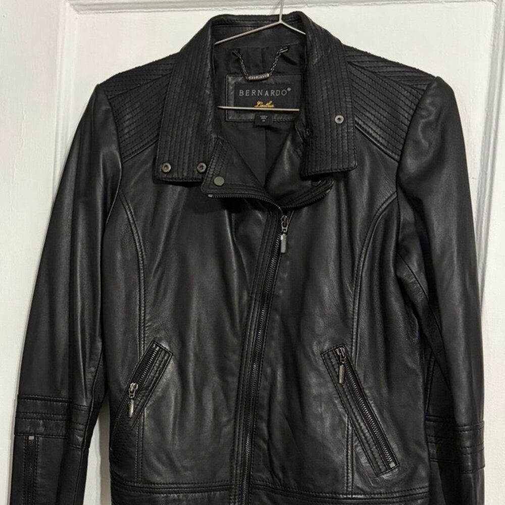NWOT Bernardo - Leather Motorcycle Jacket - Picture 7 of 12